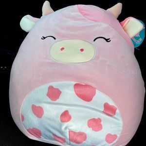 BNWT 16 inch Clay the Pink Cow Squishmallow. Perfect condition.